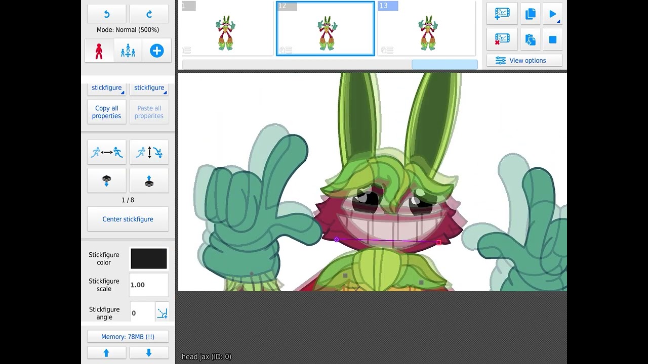 Work progress on rare jakraabit animated.