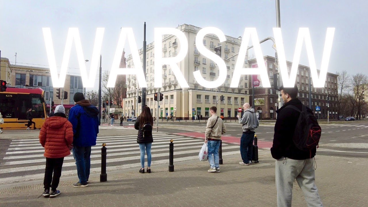 Life in Warsaw Poland walking tour 4K : MARCH 9 , 2025