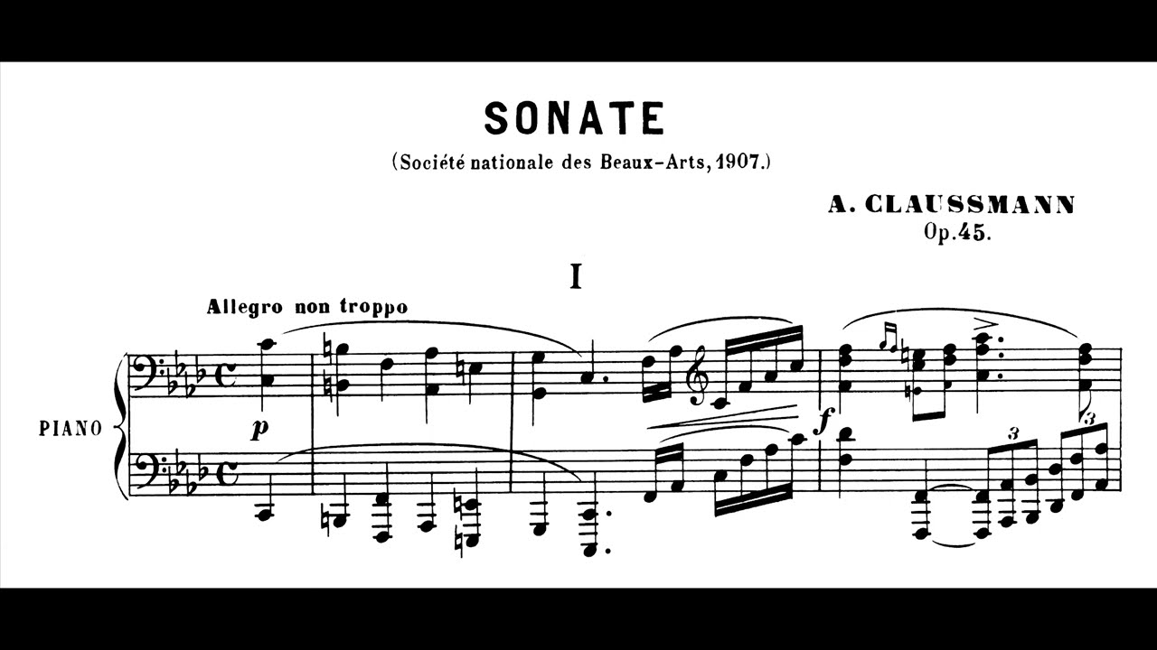 Aloÿs Claussmann - Piano Sonata in F minor, Op.45 (Simon)