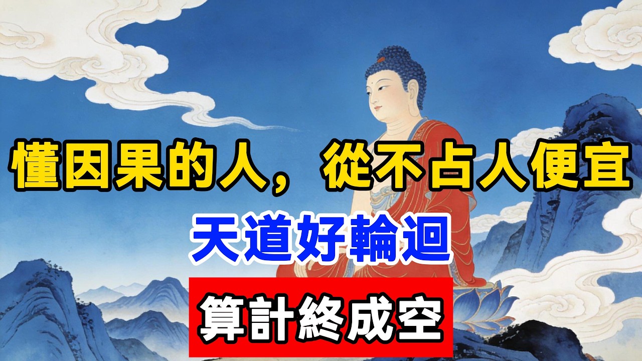 懂因果的人，從不占人便宜，天道好輪迴，算計終成空｜佛家啟示#佛陀#佛學#佛教#禪修#佛法智慧#佛教故事#佛教文化#佛學知識 #佛學智慧 #明月禅心