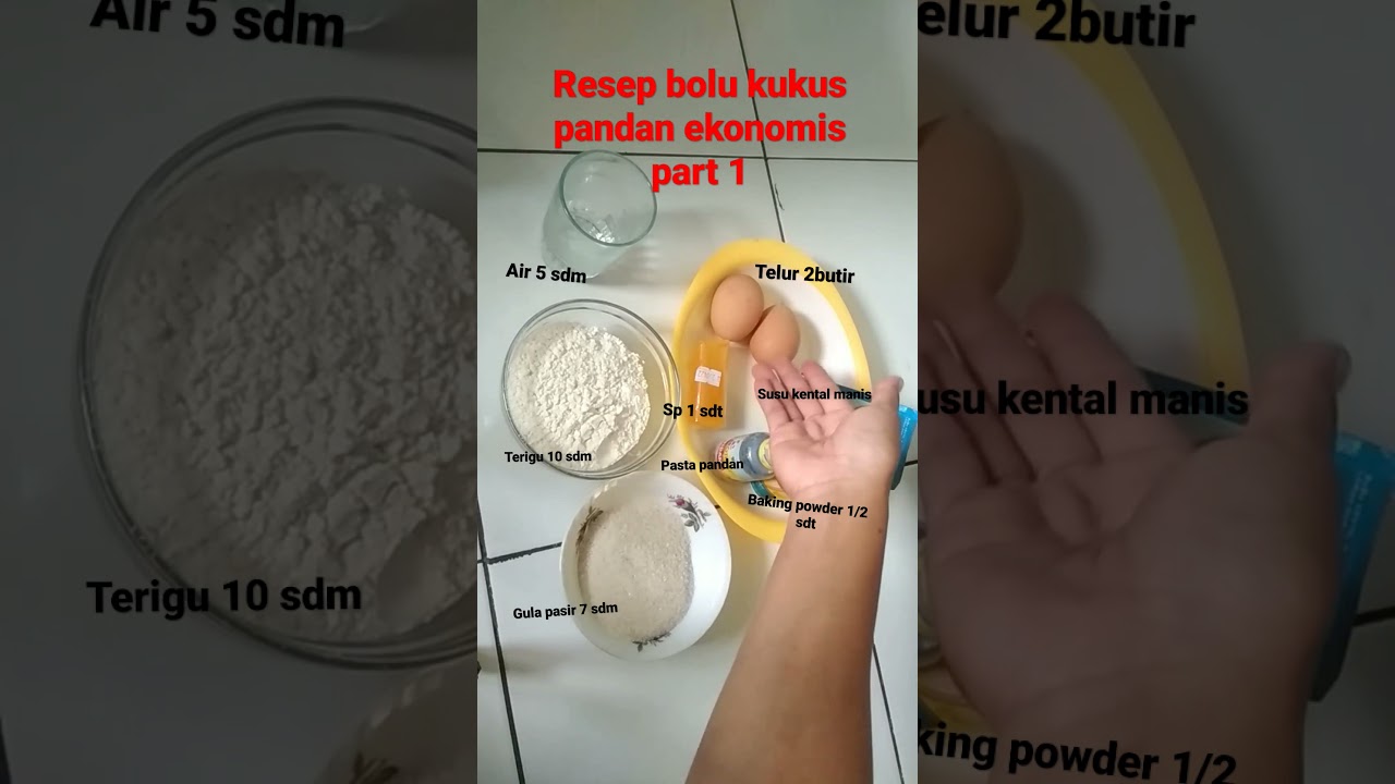 Resep Bolu Kukus Pandan Kukus Ekonomis #Part 1/#shorts