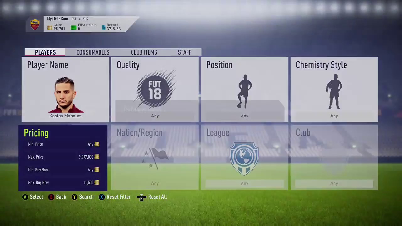 This best sniping filter ever, you get snipes like this one with great chemistry styles... - FIFA 18