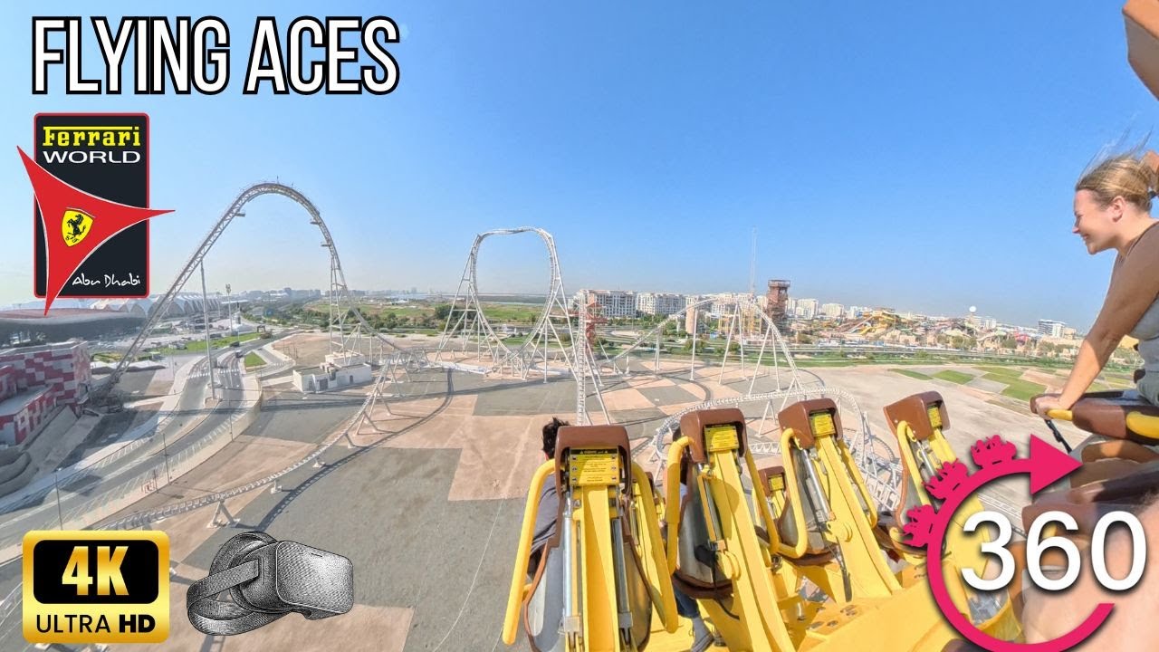 360º ride on Flying Aces (Back Row) at Ferrari World