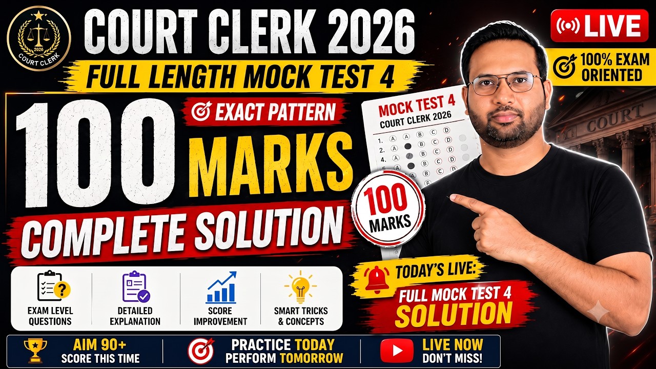 Punjab & Haryana High Court Clerk 2026 Mock Test 4 | Latest Exam Pattern | Full Mock With GK English
