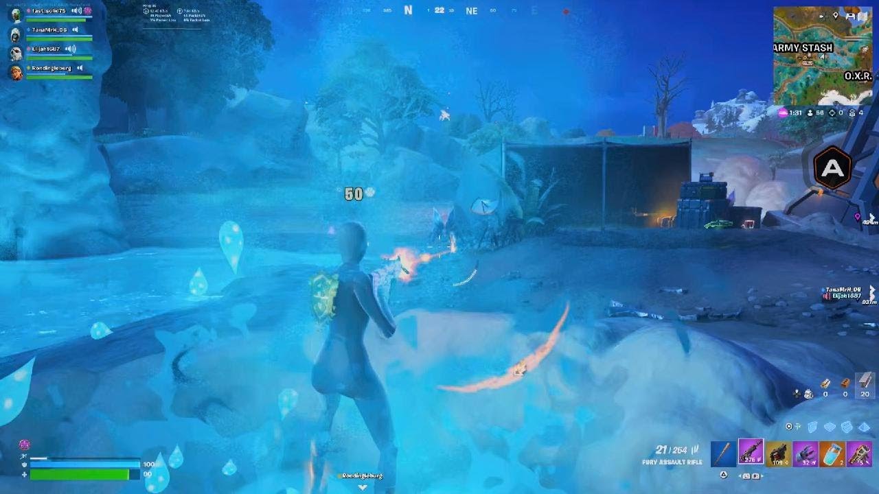 Me and my friends are doing the four corner challenge in fortnite.