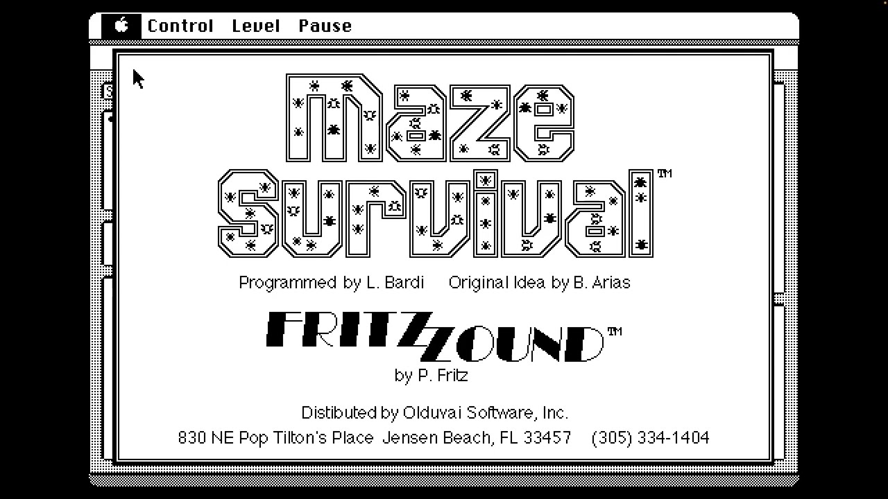 Playing Every Classic Mac Disk E29: Maze Survival (Macintosh, 1987)