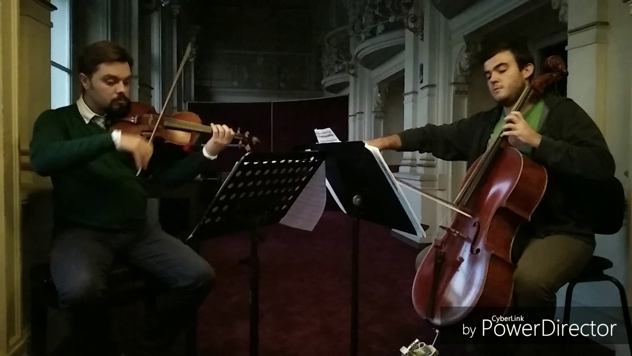 Duo Genovese - Kyrylov rehearsing Hoffmeister duo N1. 2nd mvt.