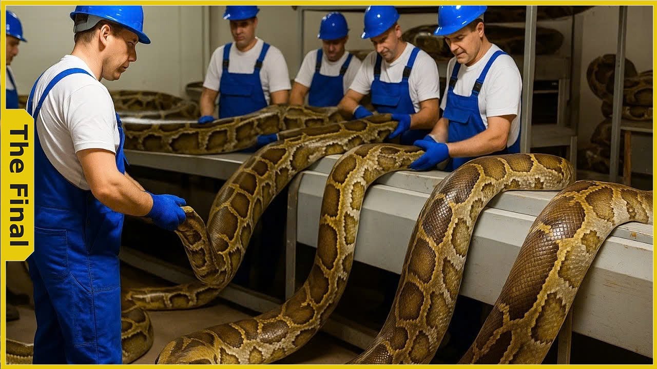 How Chinese Factories Make $27,000 a Night &ndash; Python Meat Processing #integratedfarming