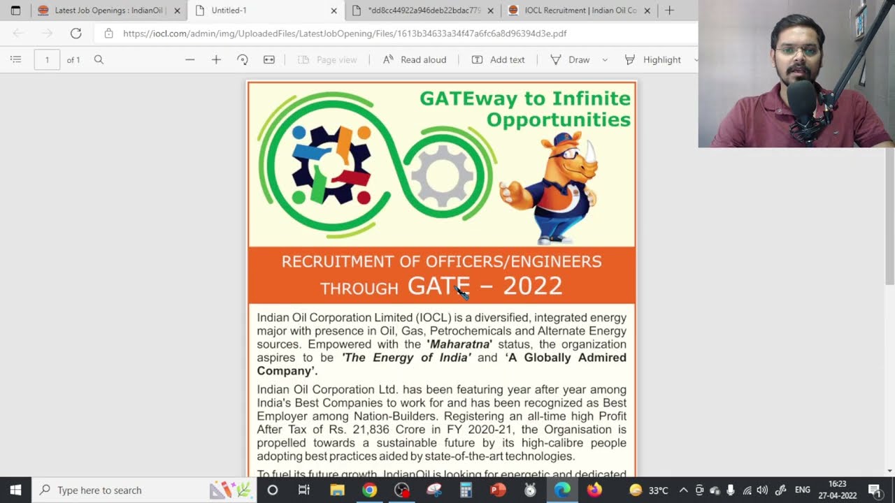 IOCL recruitment 2022| Freshers| CTC ₹16.3 Lakhs |Permanent Job| All India Apply| Latest Job 2022