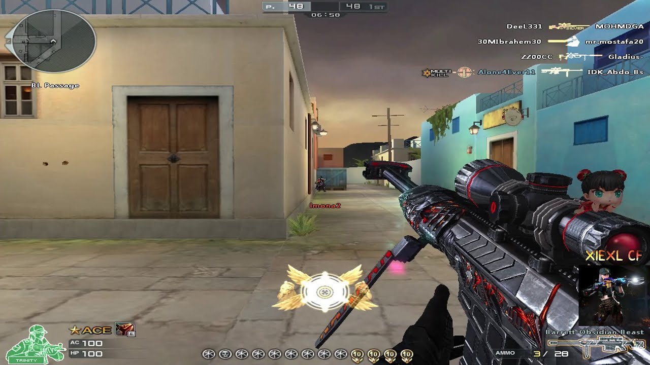 CF XIEXL:  Barrett-Obsidian Beast FFA New Greece Kick Snipe GamePlay