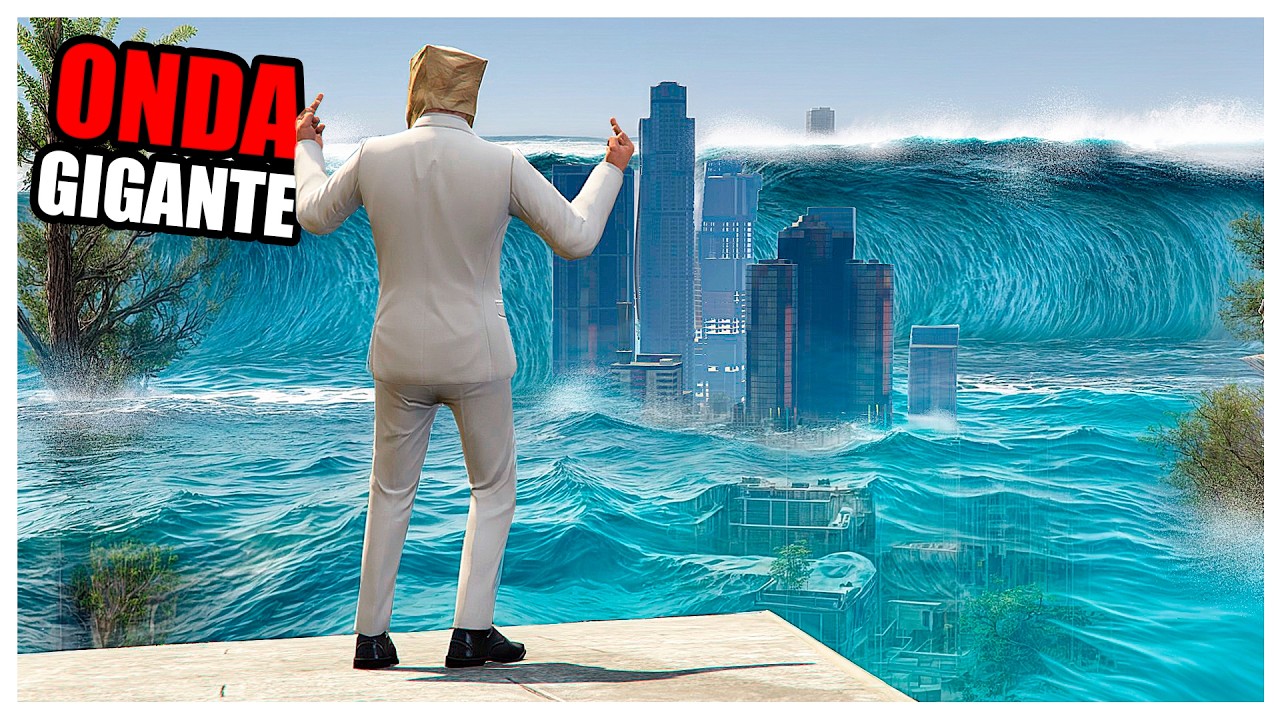 Fugindo da Tsunami no Gta 5 Online | Momentos Engraçados com MODS