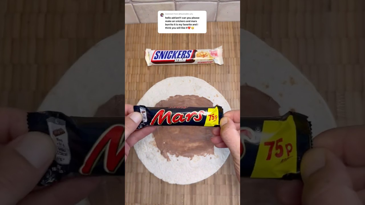 Mars and snickers burrito pie ! #shortsvideo