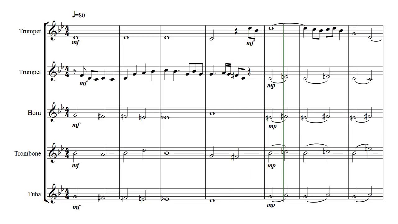 Summertime - brass quintet