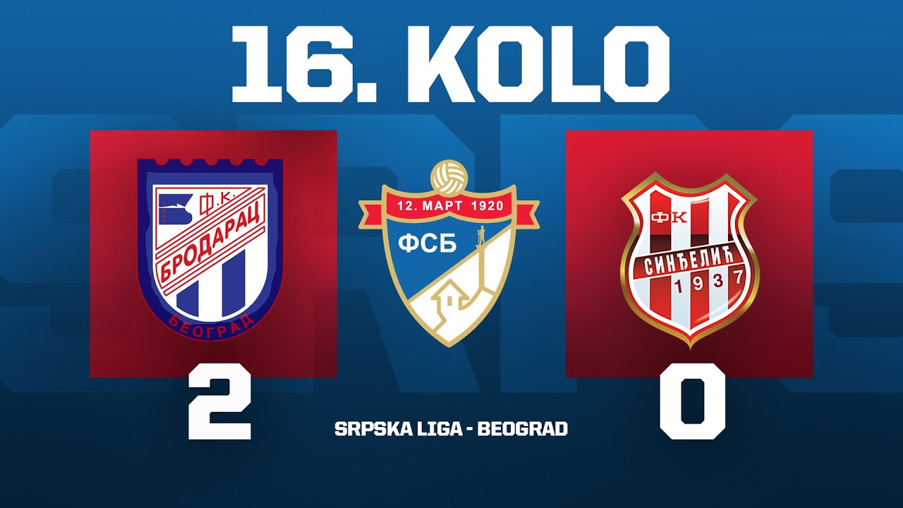 BRODARAC - SINĐELIĆ Srpska Liga Beograd 16. Kolo