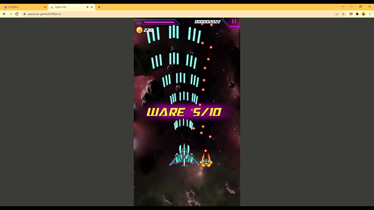 Space War 33 stage 11 level N fighter