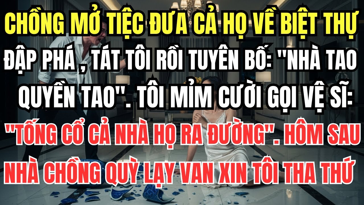 Chồng Mở Tiệc Đưa Cả Họ Về Đập Phá, Tát Tôi Rồi Tuyên Bố: 