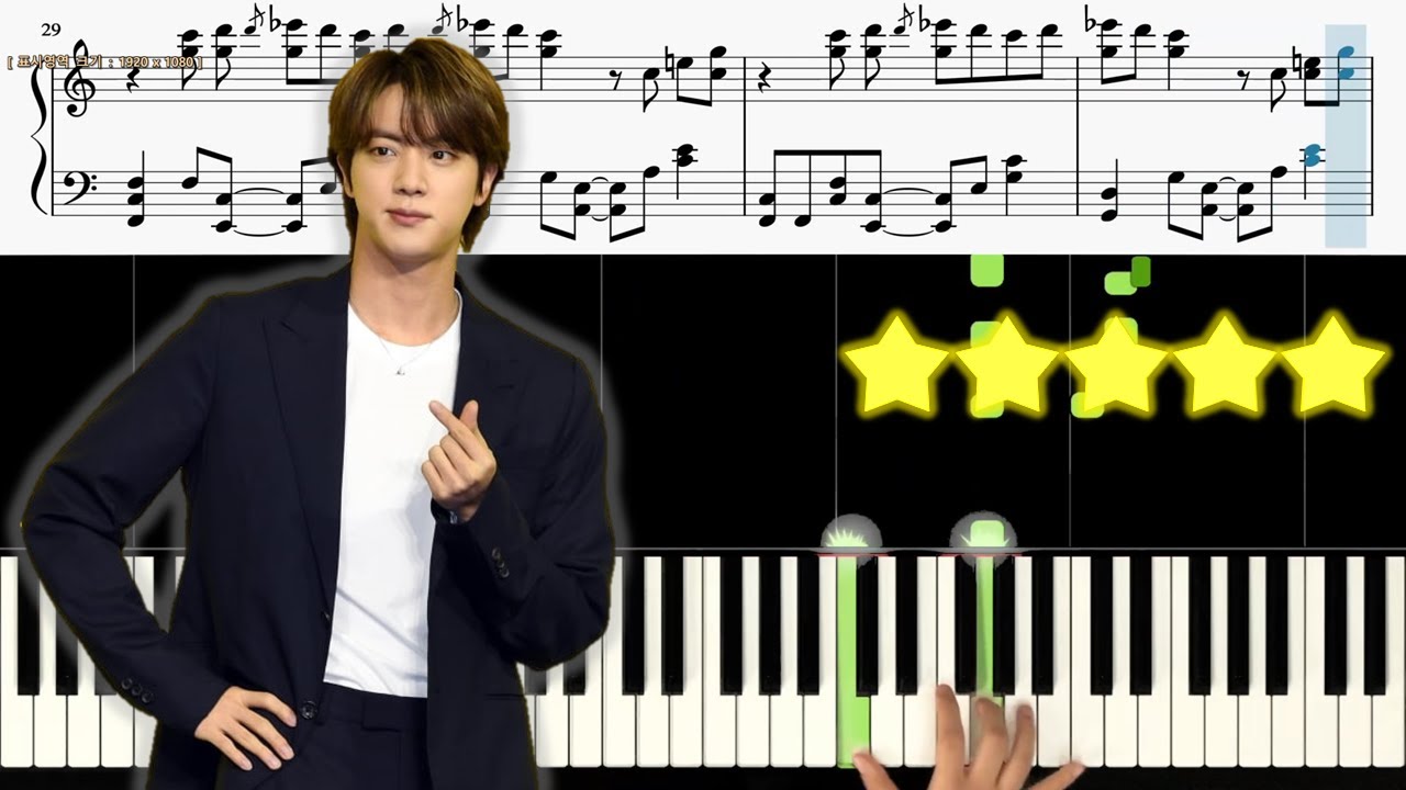 JIN (BTS) - Yours [JIRISAN, 지리산 OST Pt.4] 🎹《Piano Tutorial》 ★★★★★