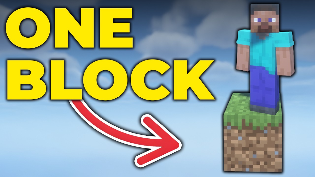 Как играть в игру &laquo;Один блок&raquo; в Minecraft