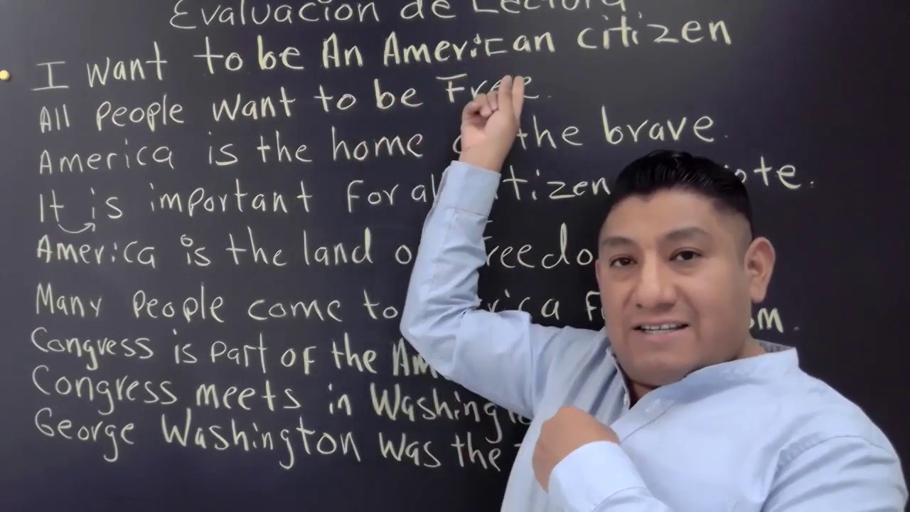 Examen de Lectura  Y ESCRITURA para la Ciudadania Americana 2021