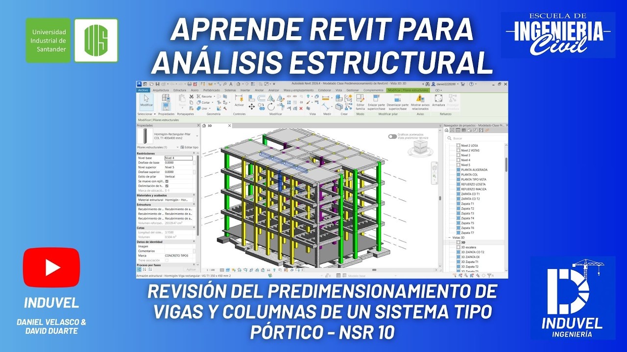 Revisión del predimensionamiento de vigas y columnas de un sistema estructural tipo pórtico - NSR-10