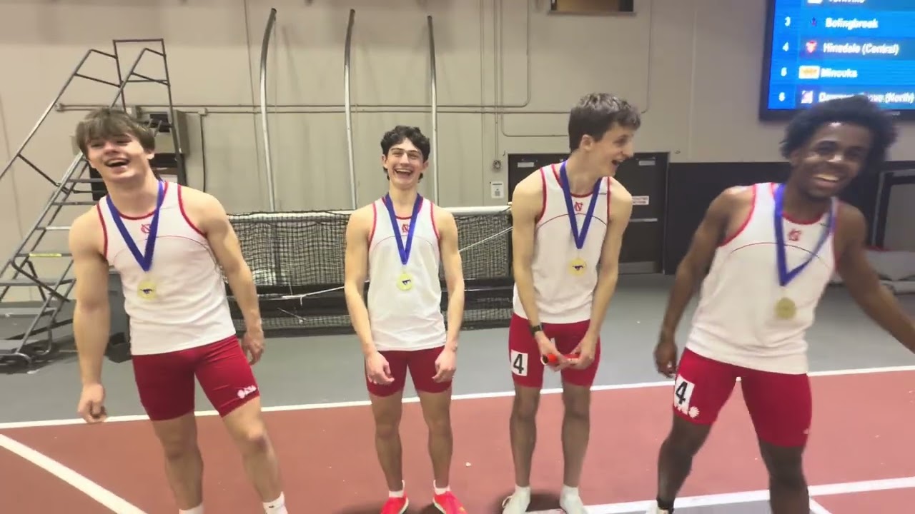 Naperville Central 4x400m at 2026 Mustang Relays
