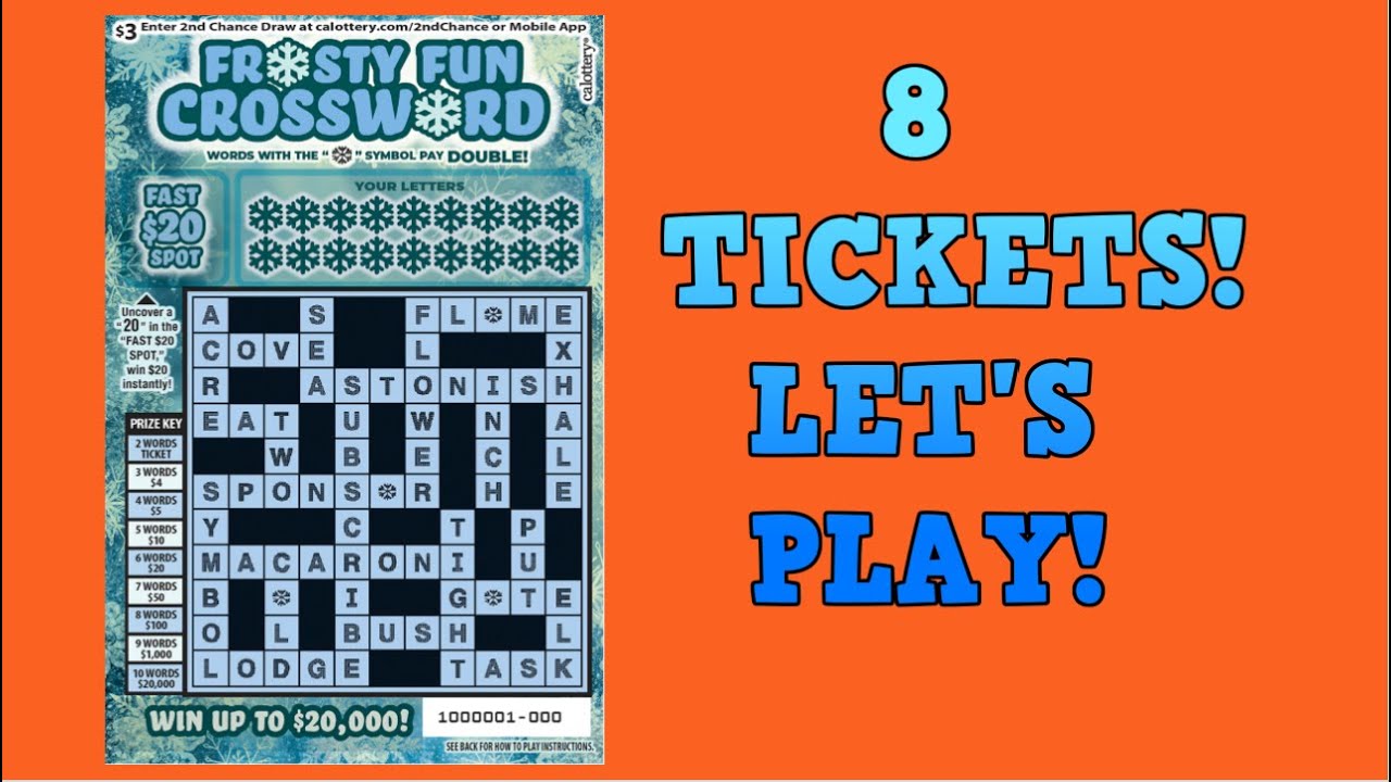 $20,000 PRIZE CROSSWORD LOTTERY SCRATCH OFFS😆💰🤞