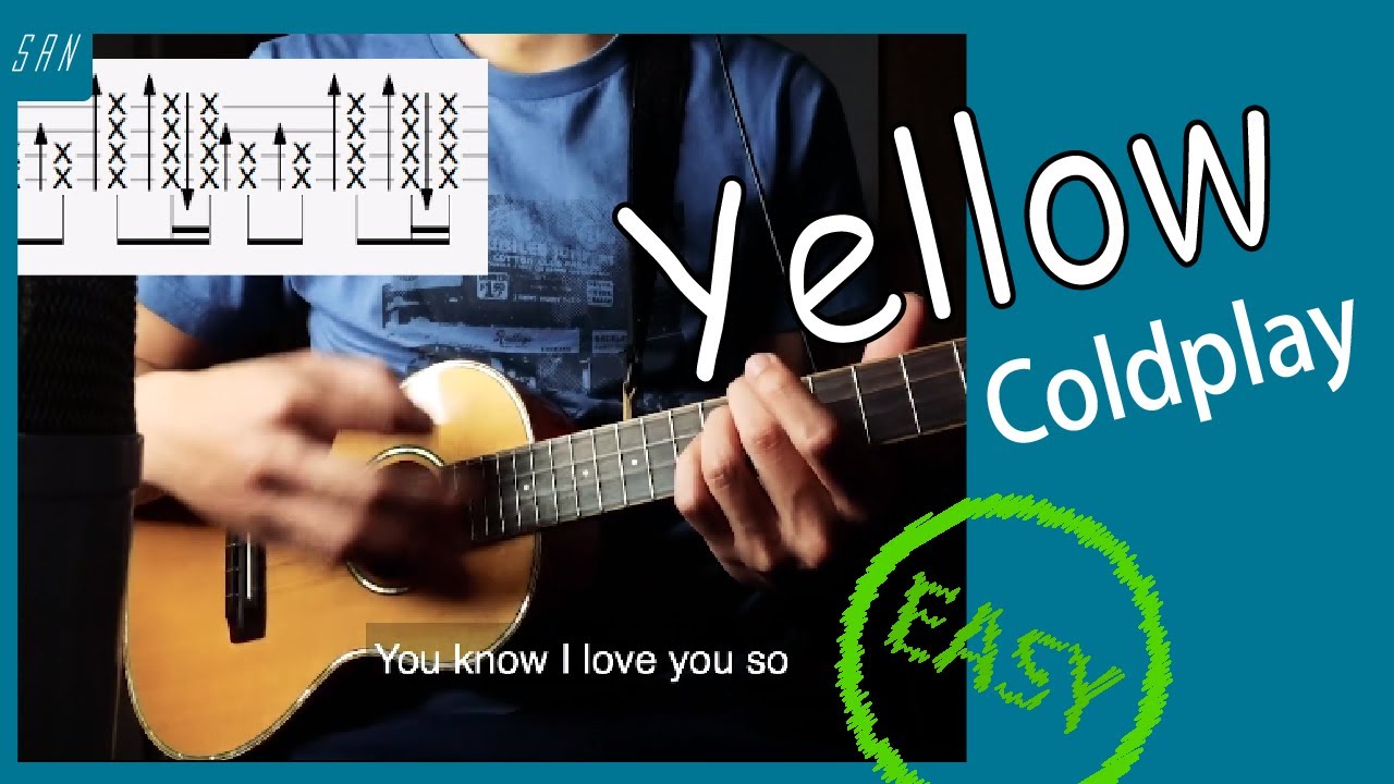 Coldplay - Yellow / Ukulele 烏克麗麗 ウクレレ 彈唱/ 教學  Tutorial @coldplay