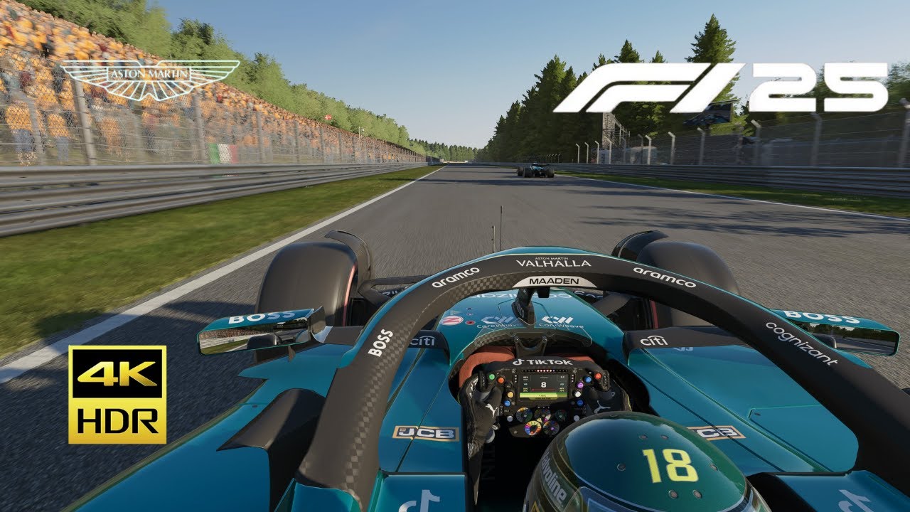 Lance Stroll´s Aston Martin AMR25 - 2025 Belgium GP Race | F1 25 Steering Wheel Gameplay