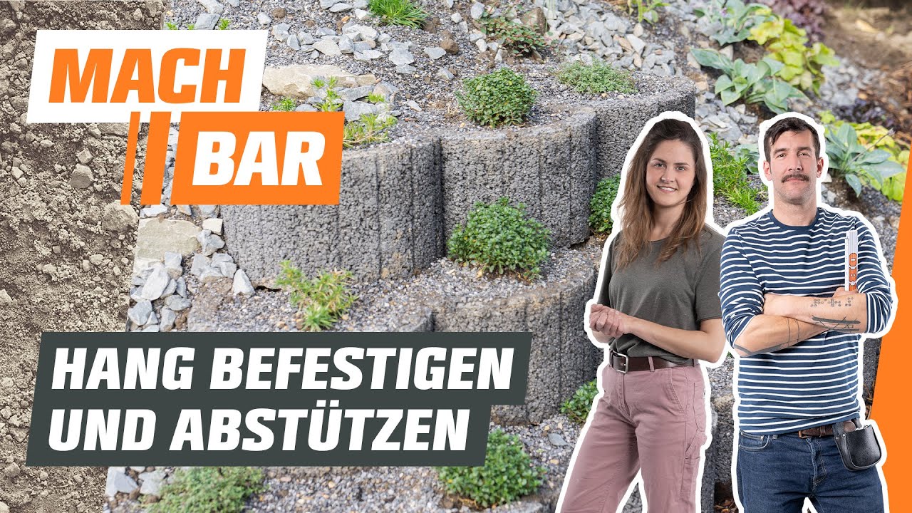 Hang befestigen und abstützen mit Pflanzsteinen | OBI