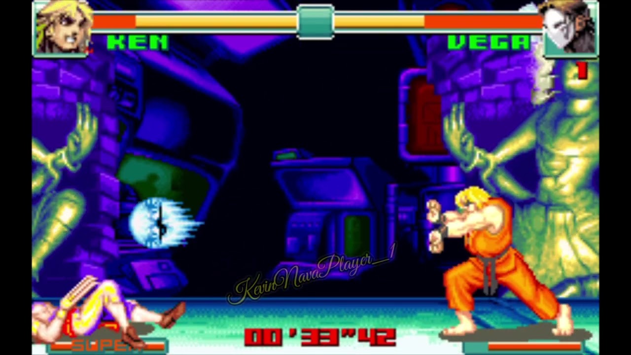 (SFTurboRevival) TimeAttack reto de vencer a Balrog,Vega,Sagat,M.Bison seguido nivel dificil del CPU