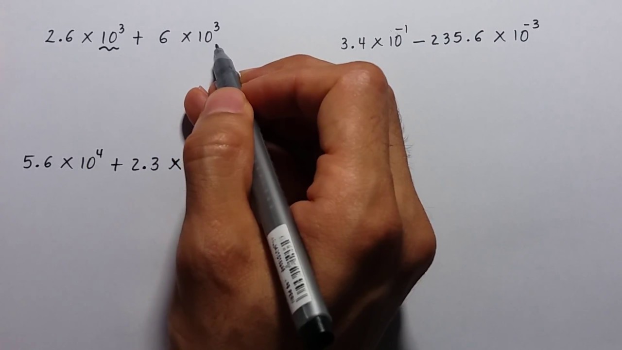 Suma y resta en notación científica 2