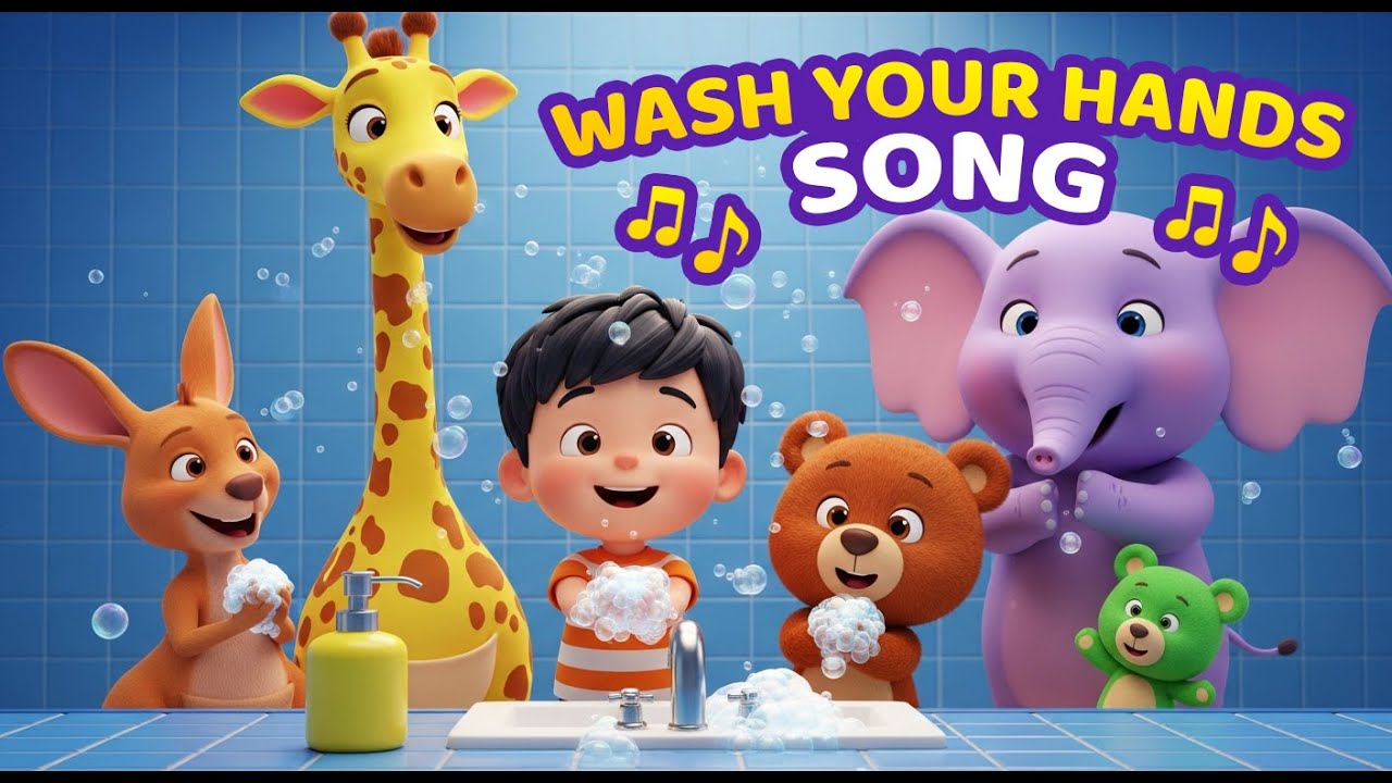 Wash Your Hands Song 🧼🎵  Fun and Educational Kids Song