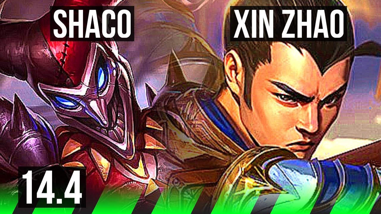 SHACO vs XIN ZHAO (JNG) | 12/3/9, Legendary | TR Grandmaster | 14.4