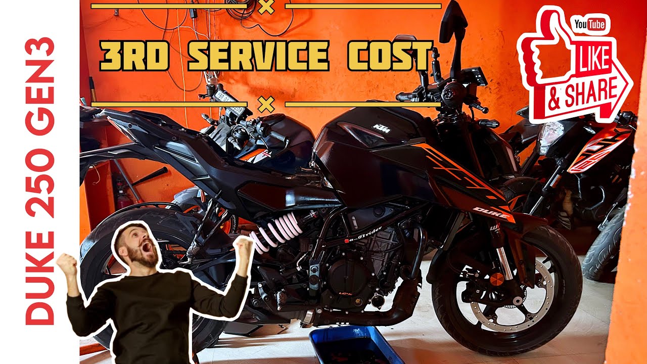 Duke 250 Gen3 2026 😱| 3rd service Done ☑️ | After 15,000 Km | service cost 💲??