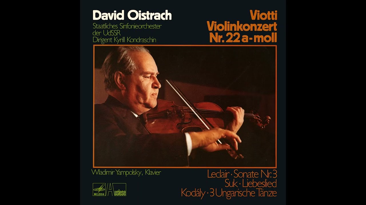 Suk: Píseň lásky, Song of Love, Op. 7, No. 1 - David Oistrakh, Vladimir Yampolsky