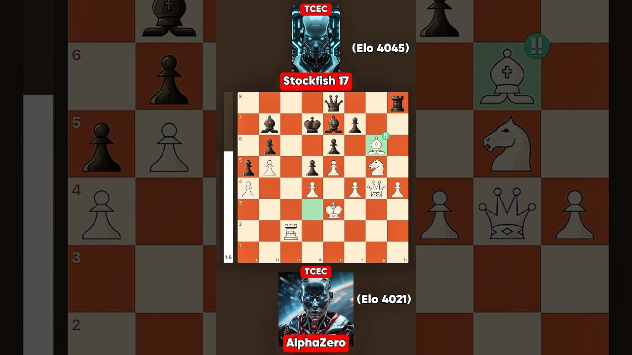 AlphaZero VS. Stockfish 17 #chess #stockfish #alphazero