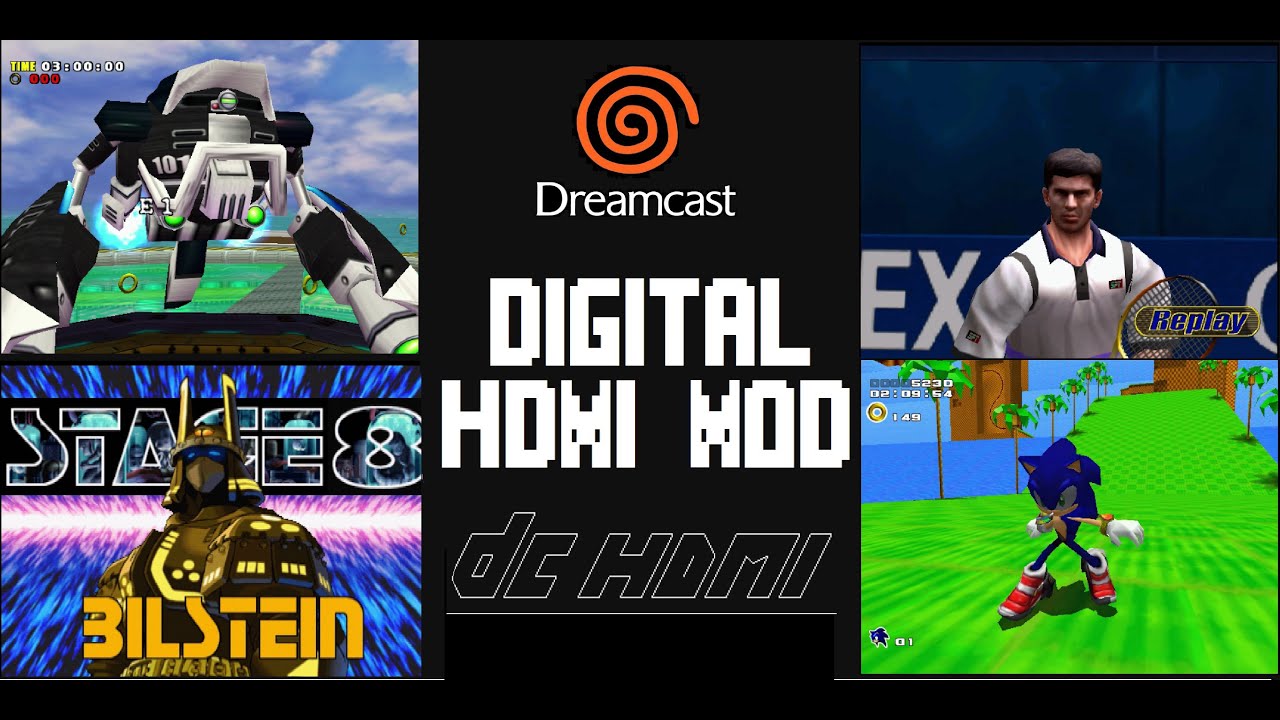 Dreamcast HDMI mod (DCHDMI) 1080p video quality showcase