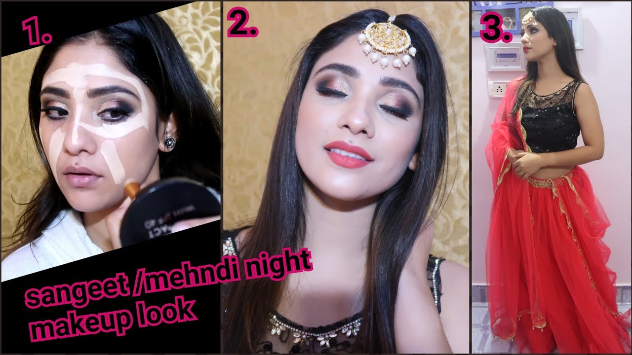 Sangeet/Mehndi night makeup || step by step || #shadisaga series