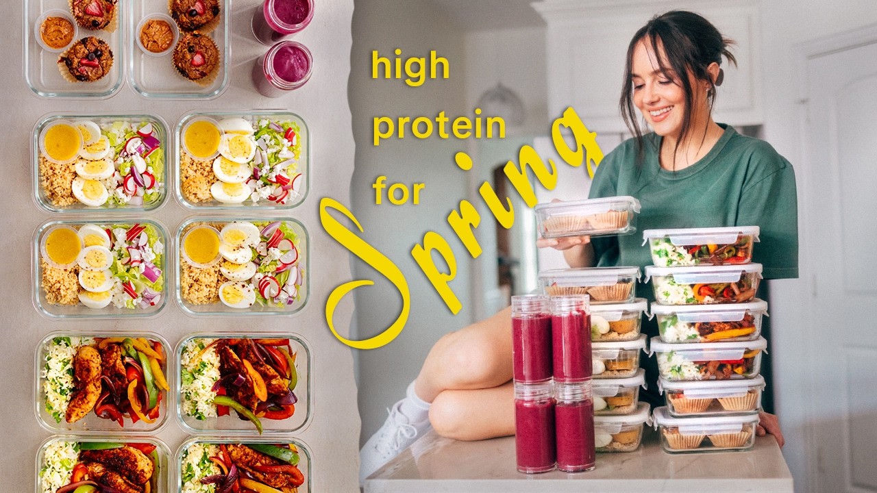 High protein meal prep for the busy girl (1 week in 1 hour)
