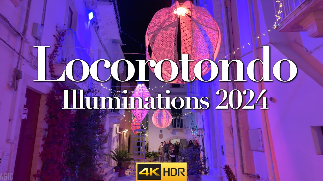 Christmas Illuminations 2024 in Locorotondo 🇮🇹 ✨ Magiche Luminarie Natalizie 2024 a Locorotondo