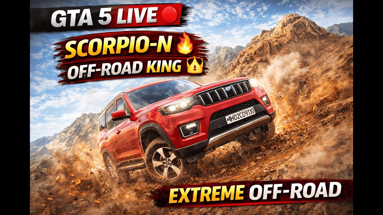 GTA 5 LIVE 🔴 Mahindra Scorpio-N Extreme Off-Roading Challenge 😱 | Hill Climb King