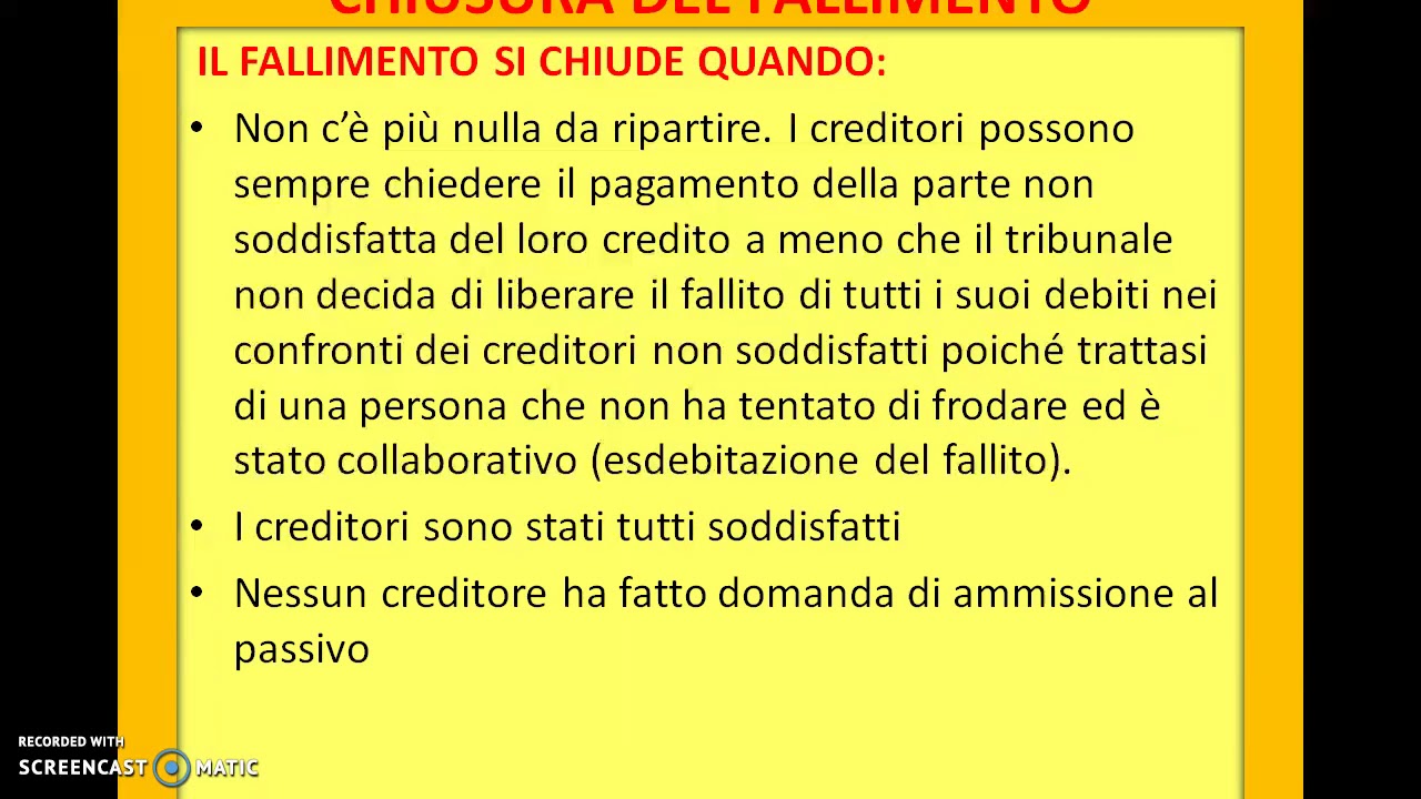IL FALLIMENTO
