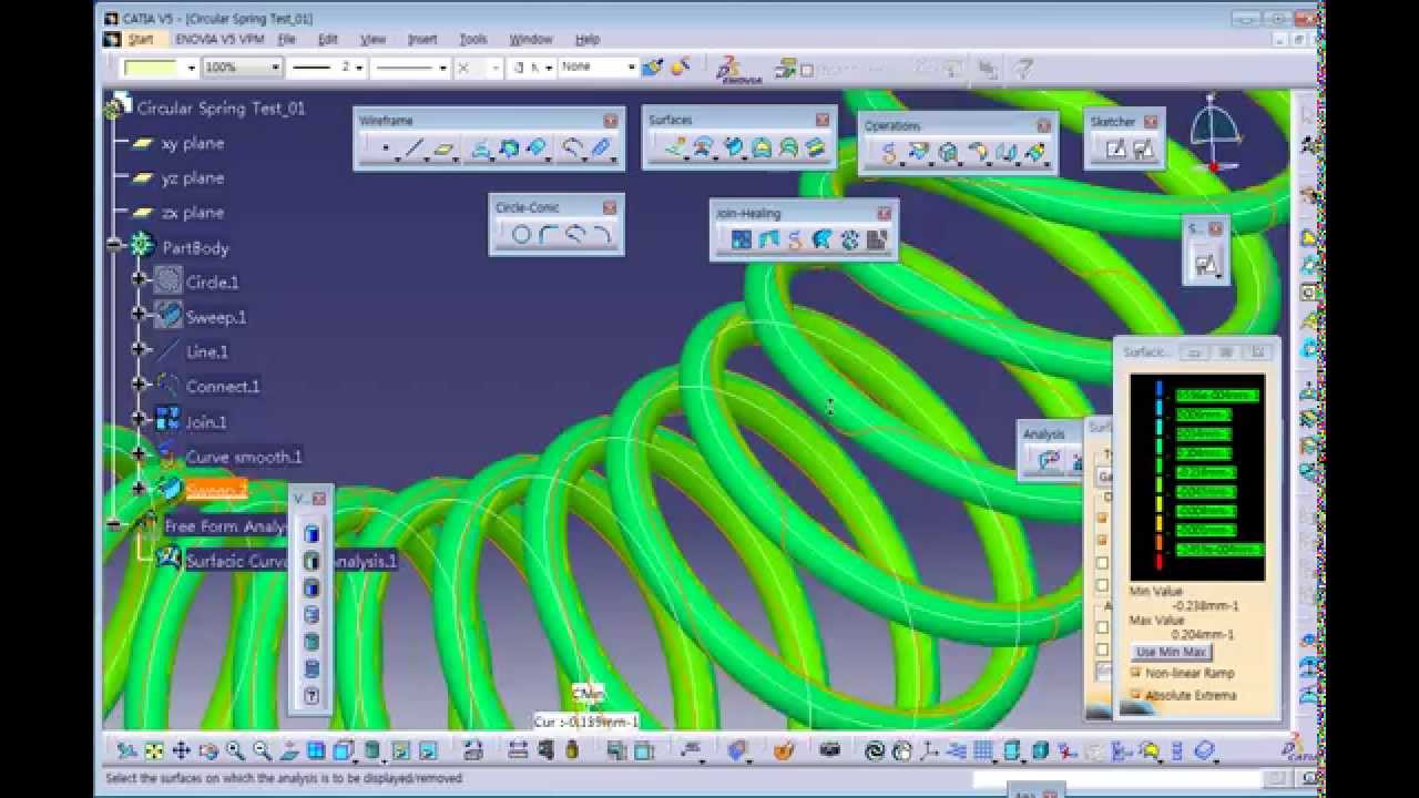 Catia V5R21로 구현한 원형스프링(Circular Spring Modeling Method 01)