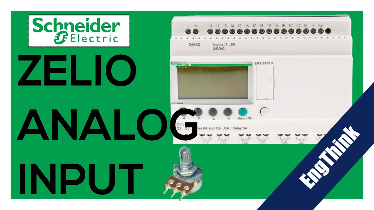 Zelio Smart Relay: How to Use an Analog Input with a Potentiometer #zelio #zelio #schneider #plc