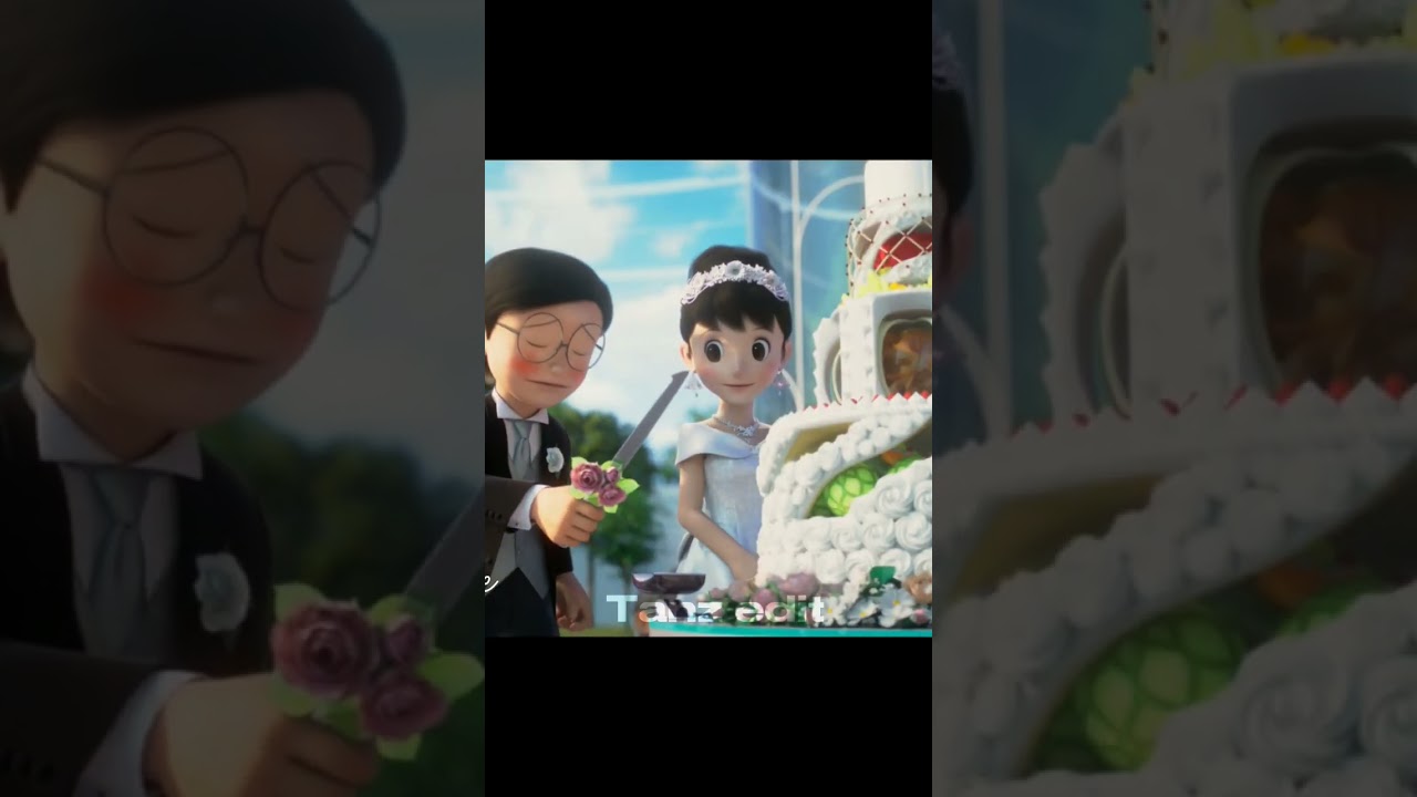 Nobita and shizuka wedding status - Ghost [ Marry on a cross ] #shorts #love