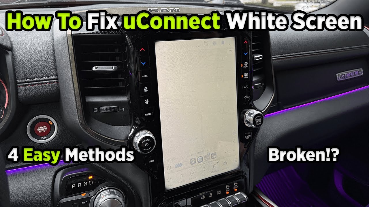 Как исправить белый экран RAM Uconnect | 4 простых метода, которые работают