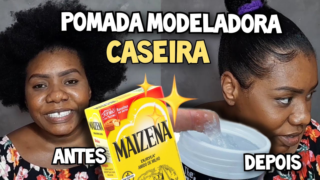 POMADA MODELADORA CASEIRA | Pomada de Maizena - Testando a receita