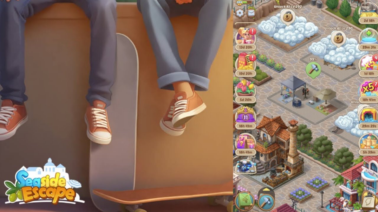 Seaside Escape |  Level  263-264   Part 326  🏝🏖   #merge