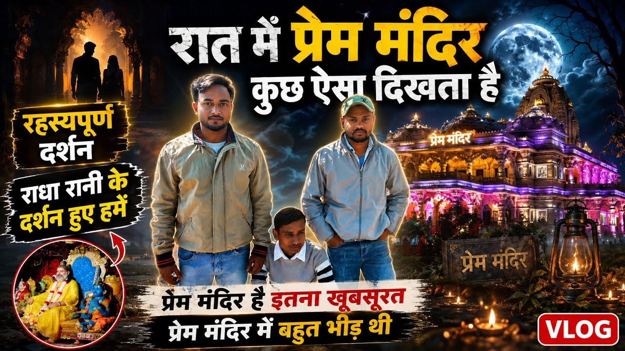 Raat Me Prem Mandir Kuch Aisa Dikhta Hai | Prem Mandir Me Bahot Bheed Thi | Radha Rani Ke Darsan Hue