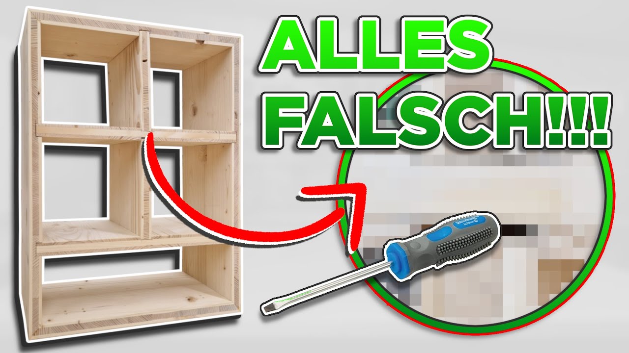 Die 5 H&Auml;UFIGSTEN Fehler (mit Korrektur) im M&ouml;belbau! | M&ouml;belbau f&uuml;r Anf&auml;nger